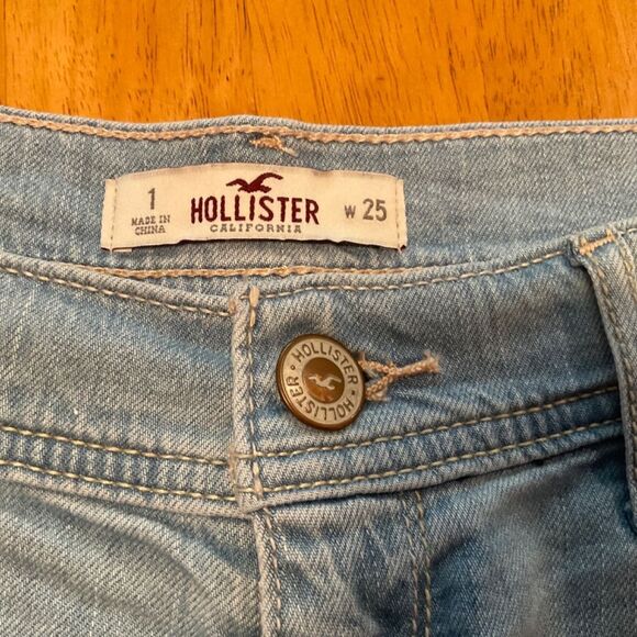 Hollister light wash denim shorts size 1/W25 - Picture 5 of 5